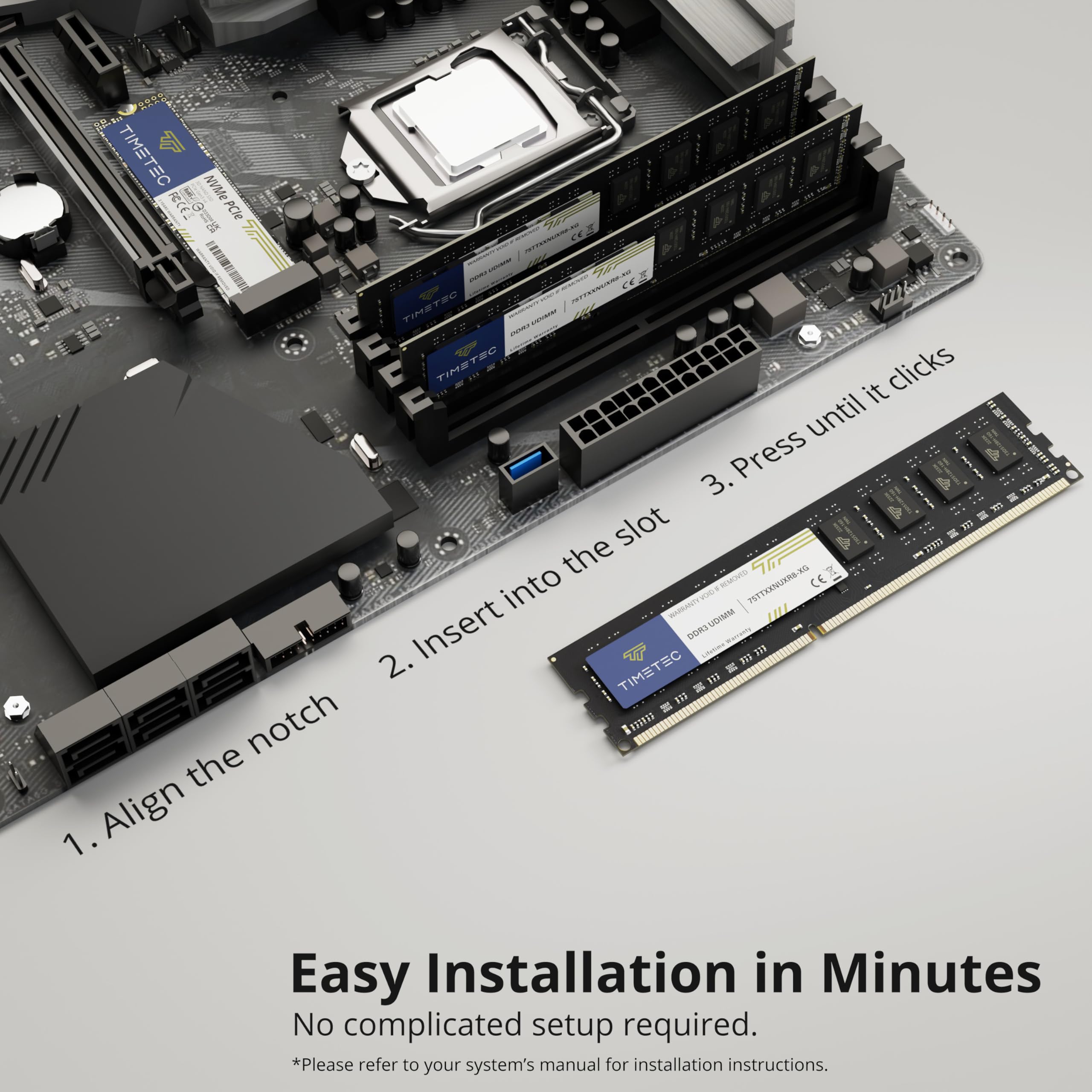 Timetec 8GB DDR3L / DDR3 1600MHz (DDR3L-1600) PC3L-12800 / PC3
