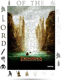 Comprar Crafthub Puzzle de Madera – A3 El Señor De Los Anillos Rompecabezas para Adultos – Las Puertas de Argonath – Formas de Rompecabezas únicas – 215 Piezas – 36.5cm x 27.3cm