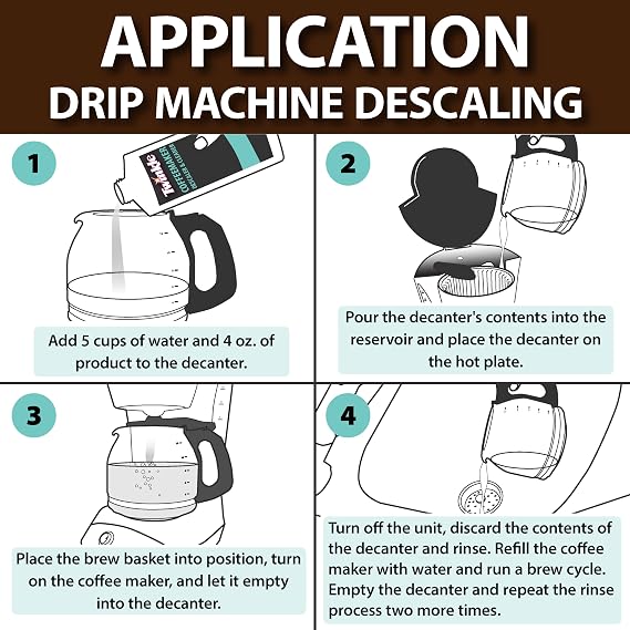 Twinkle Product Title Coffee Maker Cleaner (8 Fl Oz.) - Automatic Drip & Single Serve Coffeemaker Descaler/Removes Mineral, Hard Water, Lime, Calcium Deposits/Improves Brewing Time & Coffee Taste