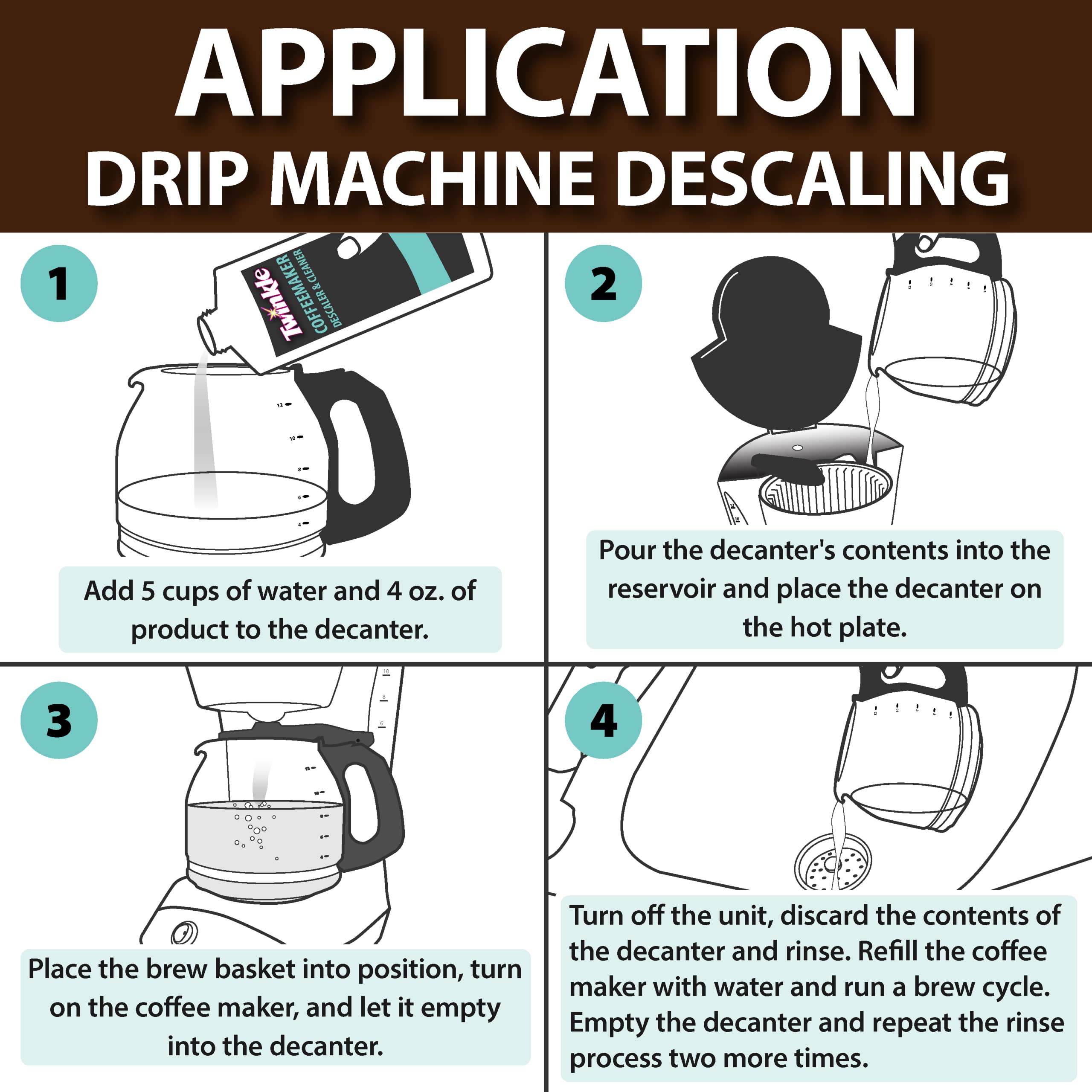 Amazon.com: Twinkle Product Title Coffee Maker Cleaner (8 Fl Oz