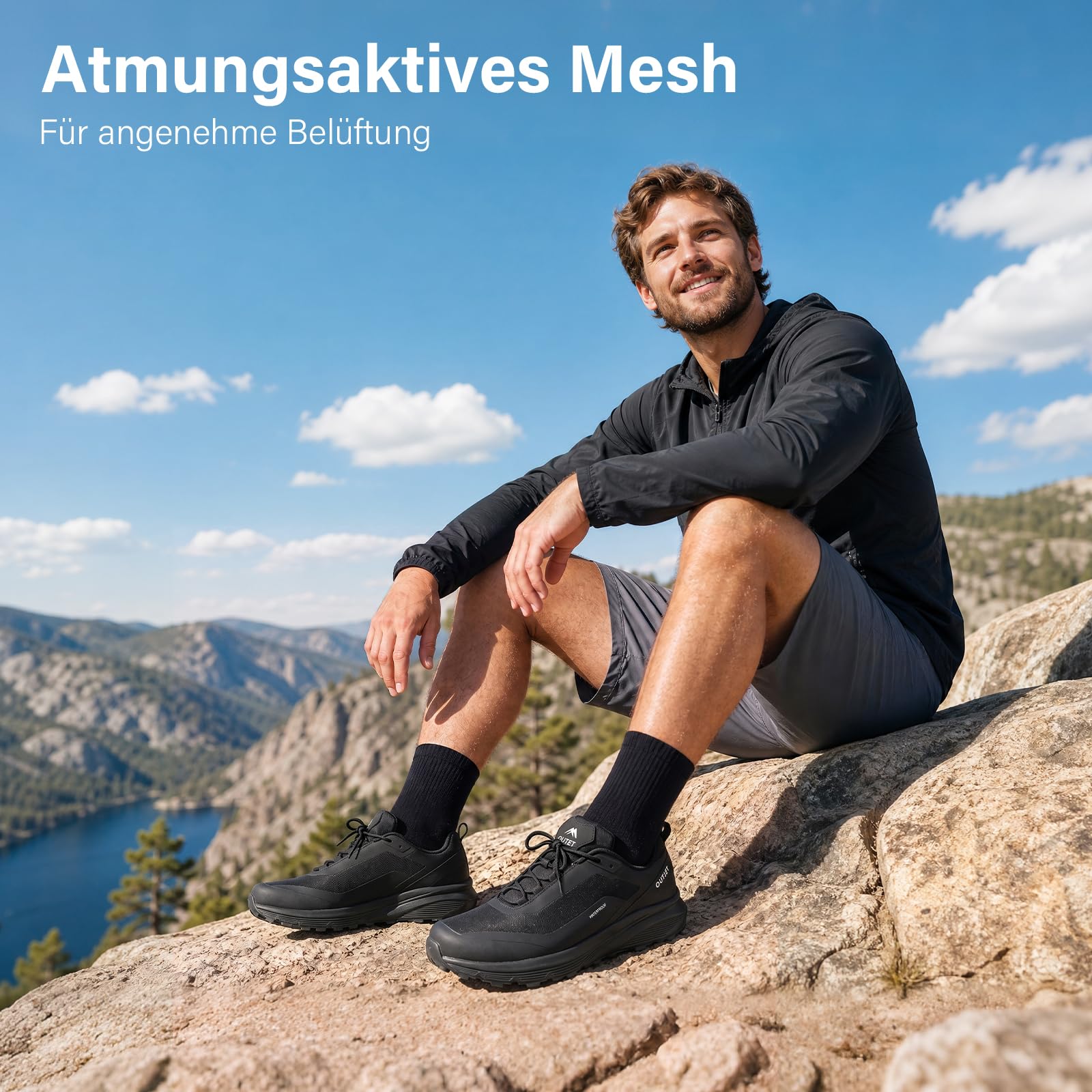 wasserdichte Herren-Wanderschuhe, rutschfest, Leicht & Dämpfend