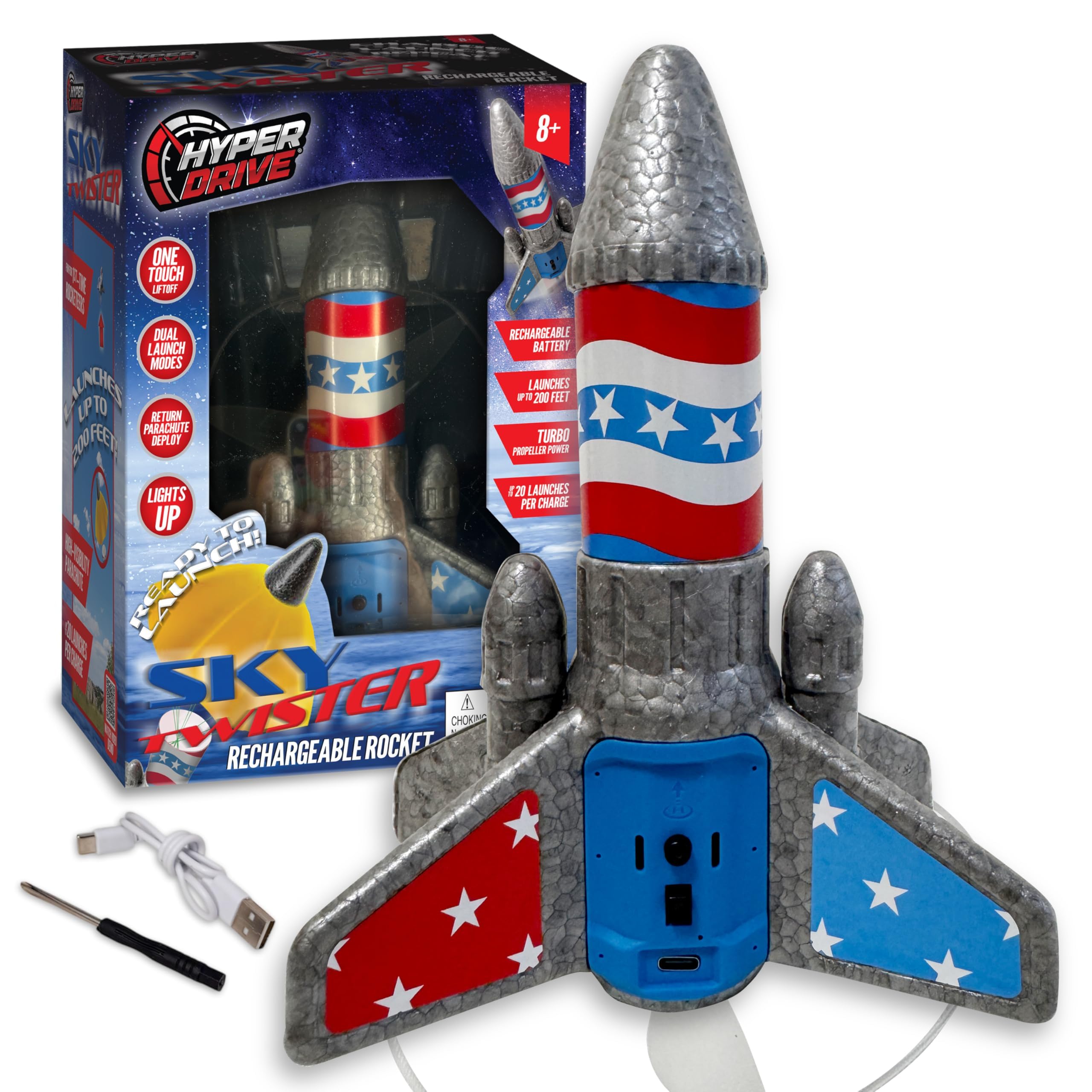 FAWAJON Hyper Drive - SkyTwister Rocket - Rechargeable Electric