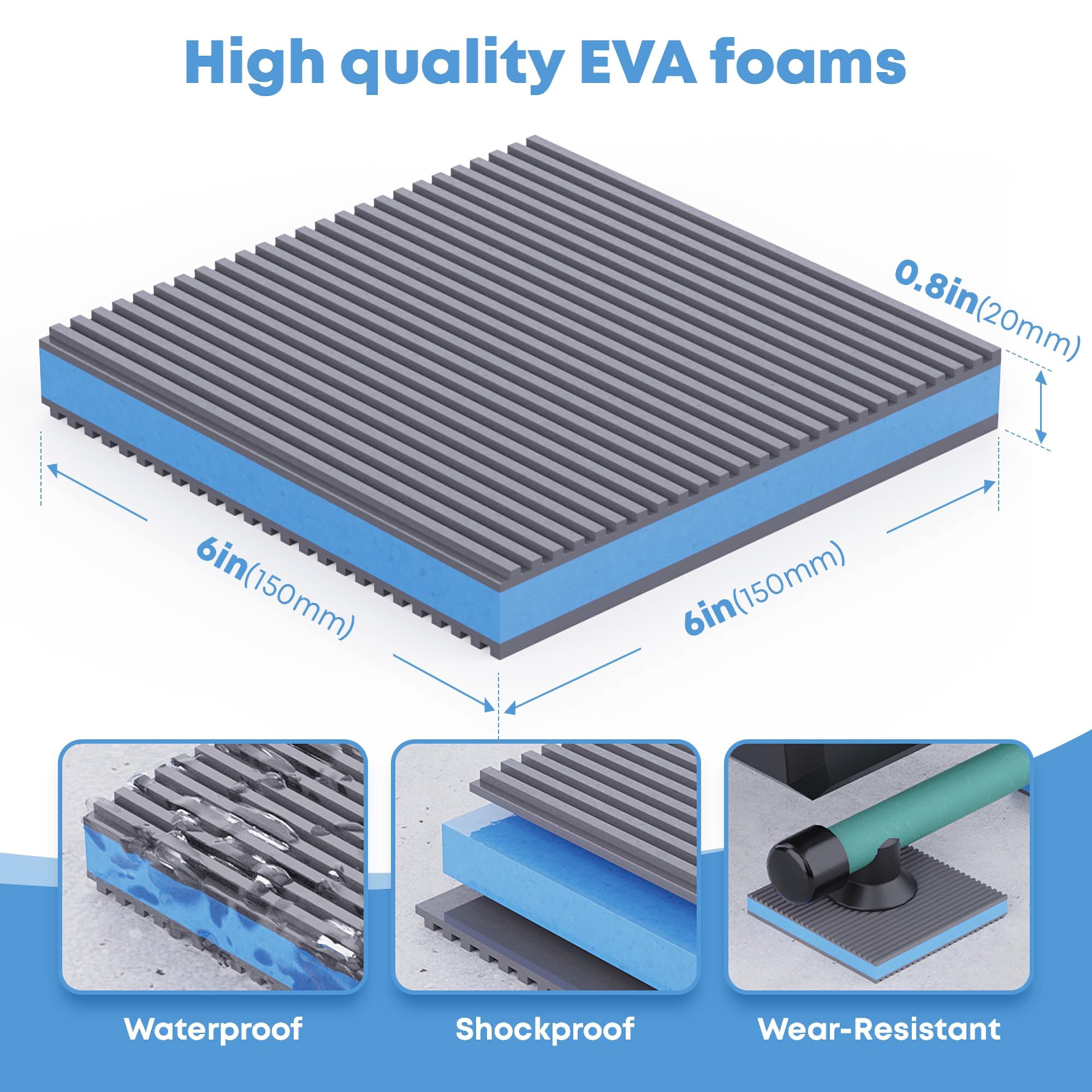 Anti Vibration Pads, Vibration Isolator Pads, Mechanical Vibration Damping Pads, Heavy Duty Rubber Isolation Pads, 3/8"Pre-Drill Hole Vibration Isolator Pad for Air Compressor — Amazon image 2