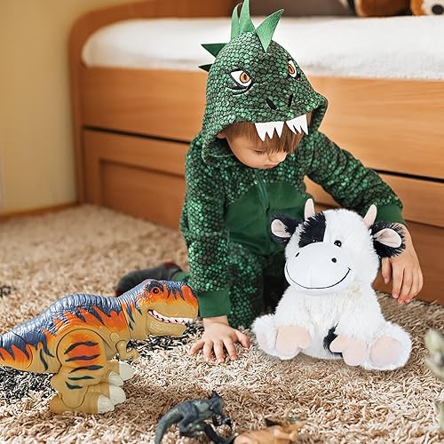 Miniatura 7 de SuzziPals Animal de peluche de vaca calentable y refrigerable, almohadilla térmica para carmps y dolor, peluche de vaca con aroma a lavanda para la