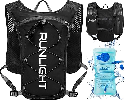 Chaleco para correr para mujeres y hombres, mochila ligera de hidratación con bolsa de agua de 1.5 litros, mochila hidráulica para senderismo,
