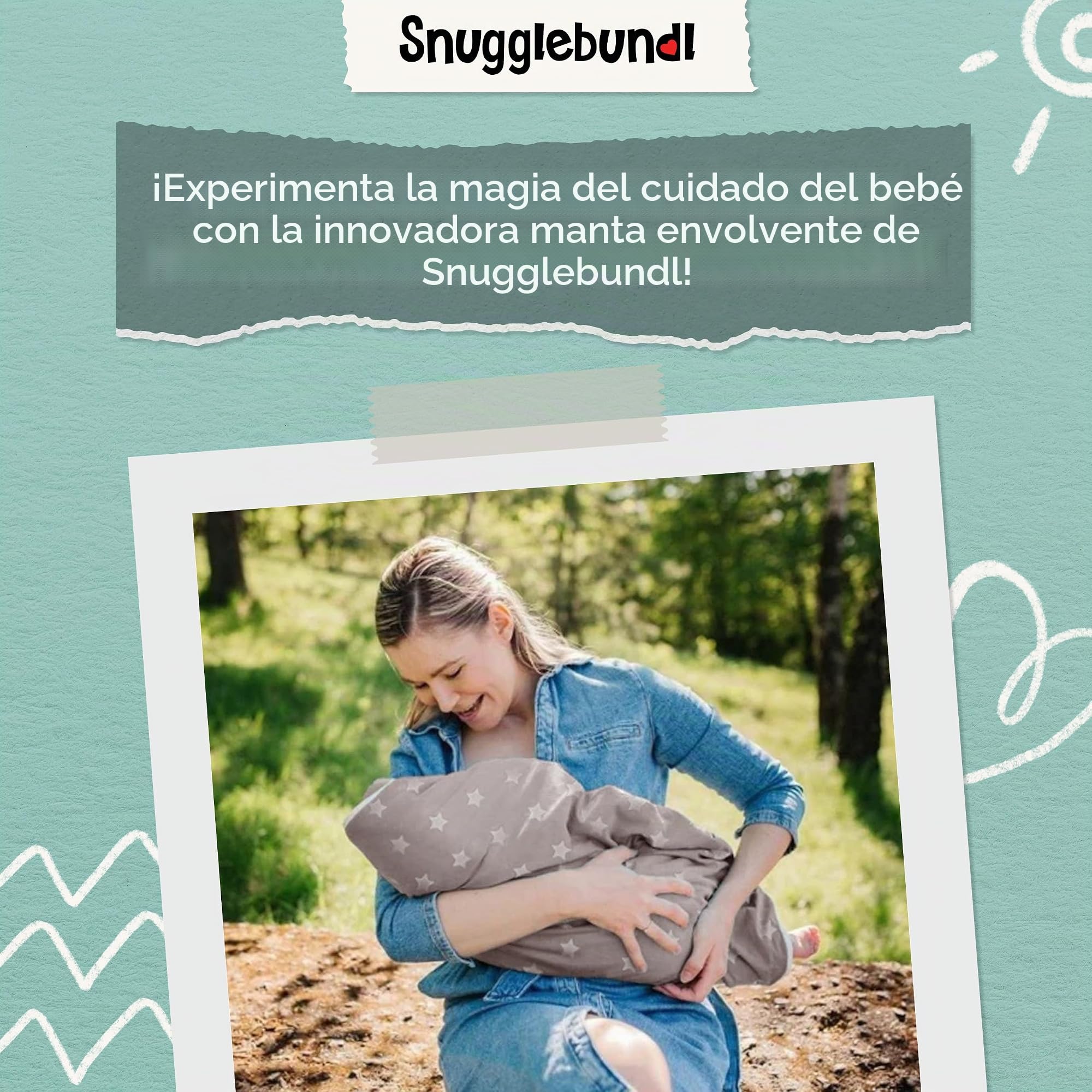 Snugglebundl Bumblebee - Mantita para bebé con asas, Mantita arrullo para bebés de 0 a 6 meses (organic) (S-1)