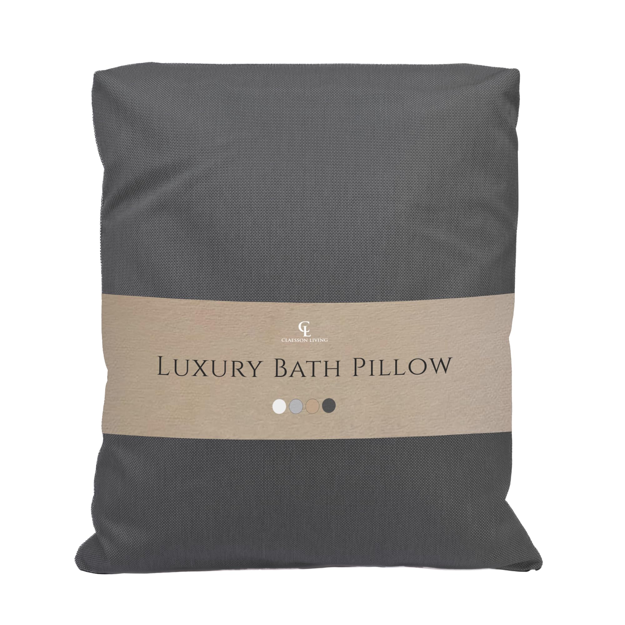 Luxury Bath Pillow for Tub - Thick and Comfortable Bathtub Pillow Support for Head and Neck and Back - Washable Quick-Drying Bath Pillows - Bath Cushion for Home Spa - Fits Any Bathtub - Dark Gray