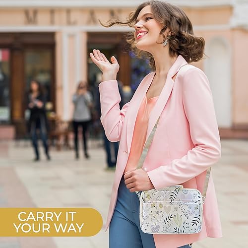 Miniatura 7 de Funda de transporte para la Biblia – Fundas para la Biblia para mujer – Funda impermeable para libros con bolsillo de malla con cremallera, 12