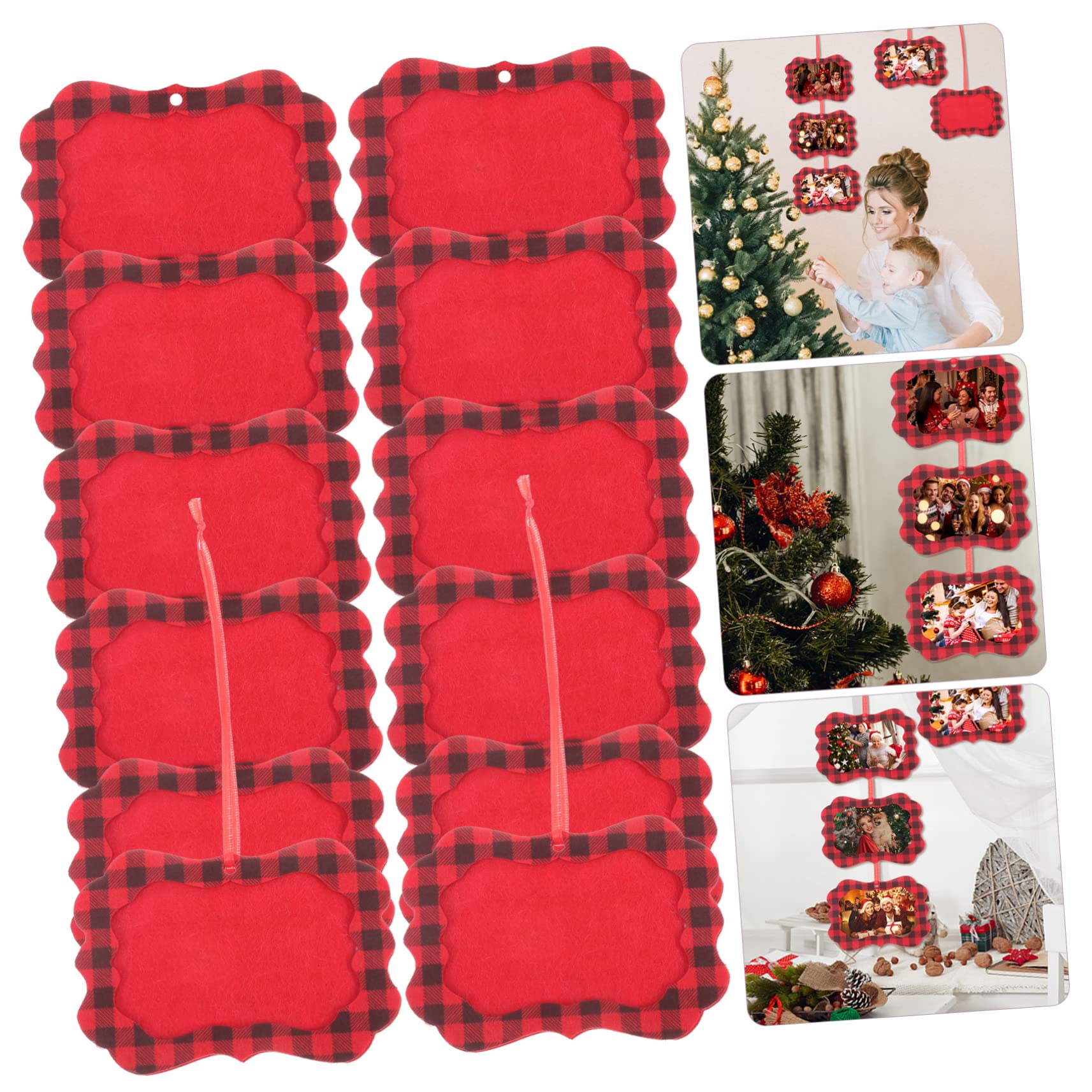 ABOOFAN 4 Juegos De Colgantes Para Árbol De Navidad De Fieltro Para Decorar Fotos 12 Unidades X 4