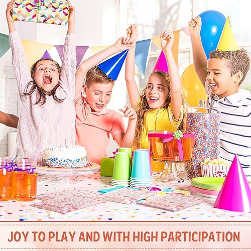 Miniatura 6 de Leinuosen Who Knows The Birthday Girl Best Card, juego de 50 piezas para fiesta de cumpleaños, tarjetas de cumpleaños con temática de chispas de oro