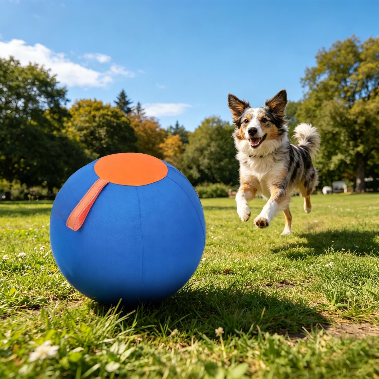 Pelota De Pastoreo Para Perros Grande Interactiva Resistente A Desgarros | Pelota Juego Mascotas Juguete Adiestramiento Canino para Parque Deportivo Patio Trasero Patio Jardín Césped Pas