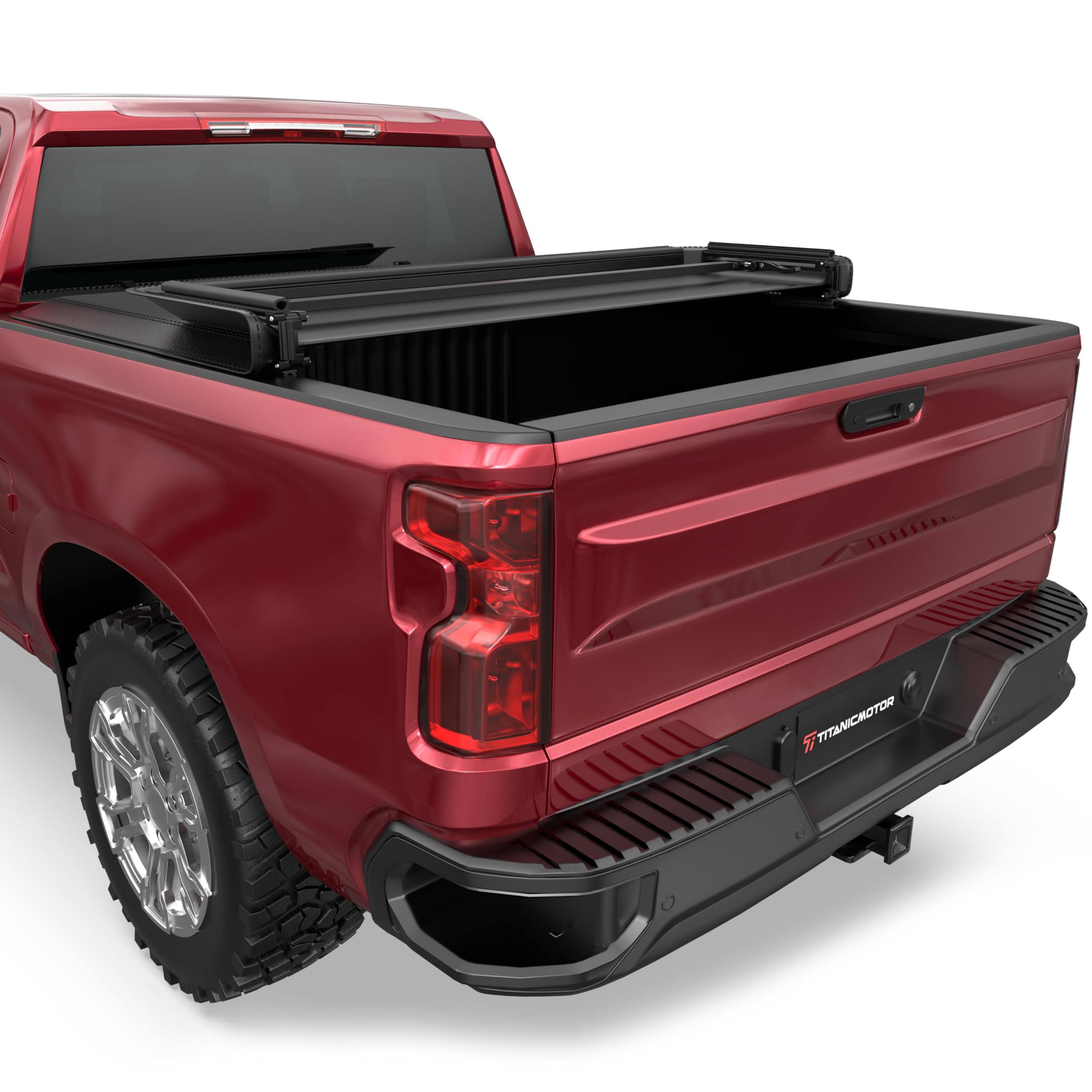 Soft Tri Fold Truck Bed Tonneau Cover Compatible for 2019-2024 Chevy Silverado/GMC Sierra 1500 Fleetside New Body Style 3-Fold 5.8FT 69.3Inch