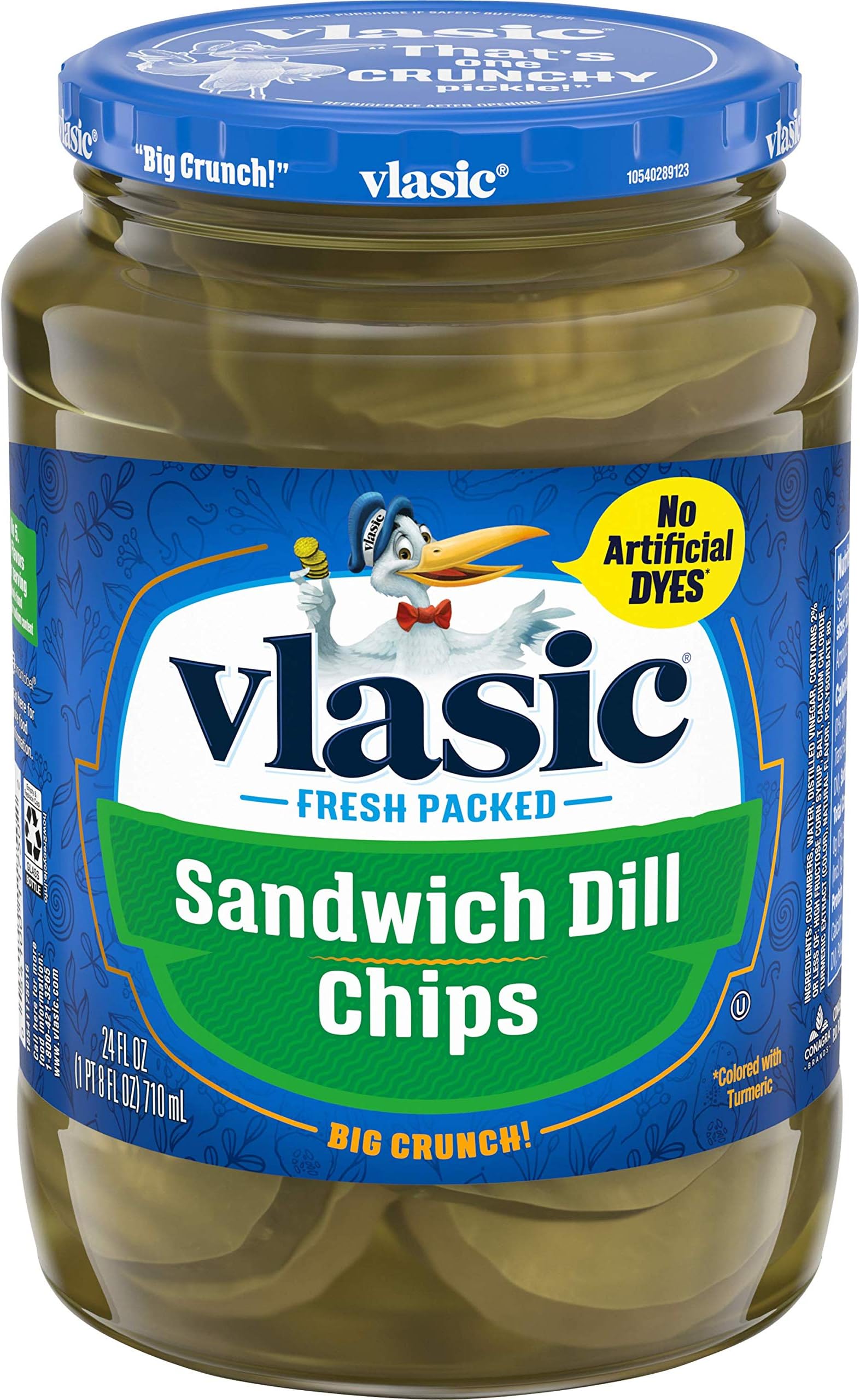 Sandwich Dill Pickle Chips, Keto Friendly, 24 FL OZ