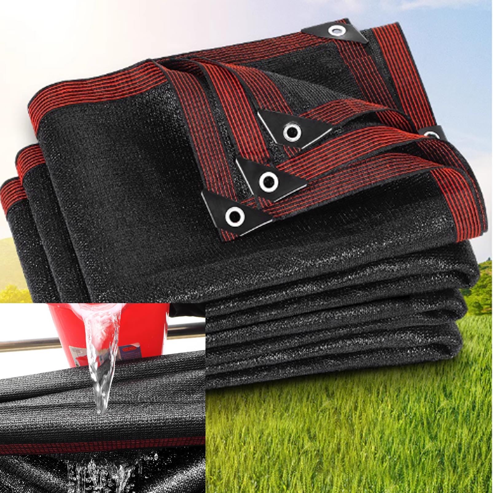 Filet occultant pour jardinage agricole - Protection solaire - Isolation thermique - Idéal pour les serres, les cours, les abris de voiture, les plantes - Protection UV