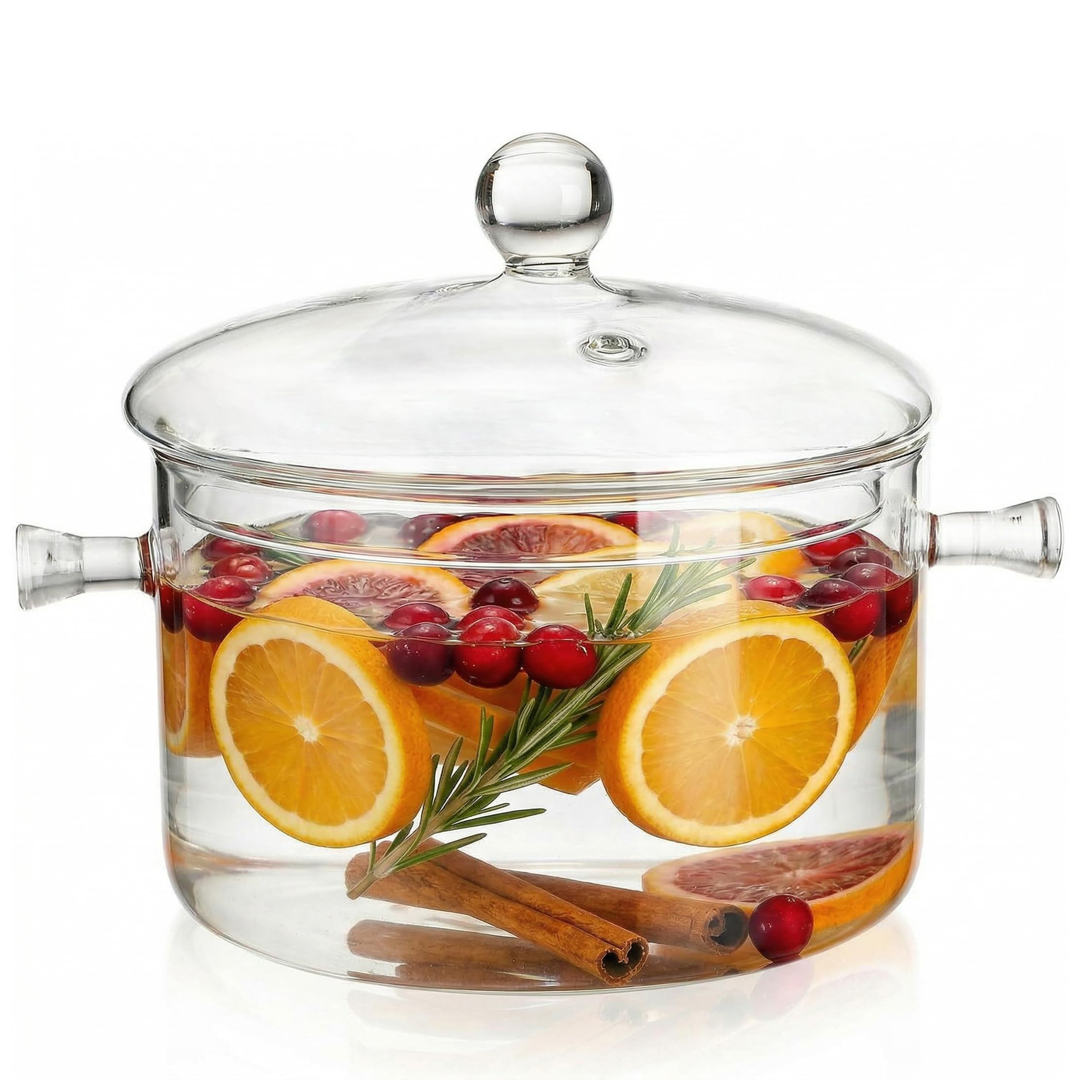 Jucoan 1.5L Glass Saucepan with Cover