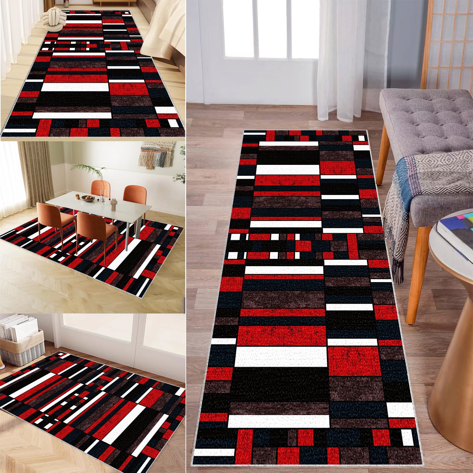 Alfombra corredor antideslizante y superabsorbente, lavable para una cocina limpia y segura