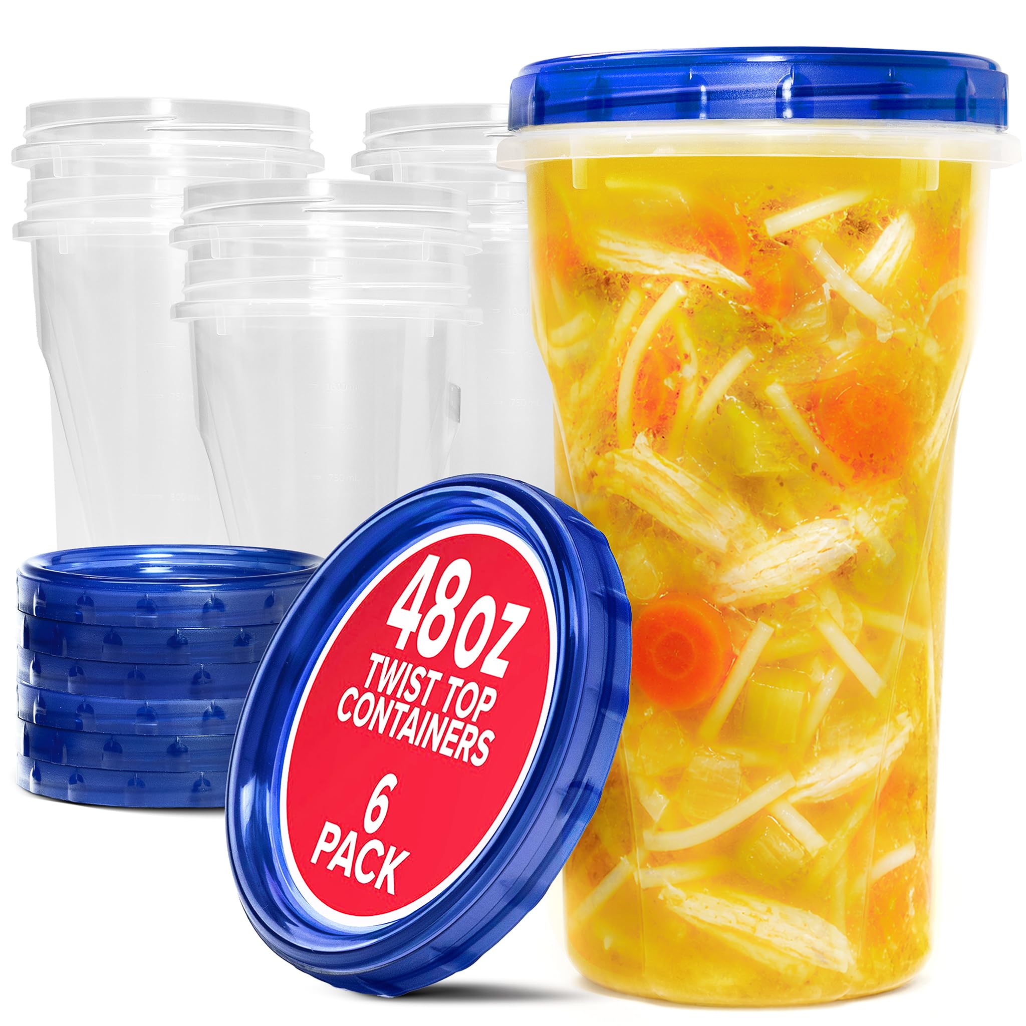 Stock Your Home 48 oz / Clear / 1.5 quarts Container Sets
