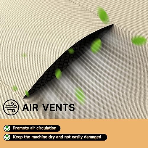 Vista 5 de LXKCKJ Air Conditioner Cover for Outside Units - 420D Heavy-Duty Waterproof Winter AC Cover, All-Weather Protection for HVAC Condenser Units, Fits