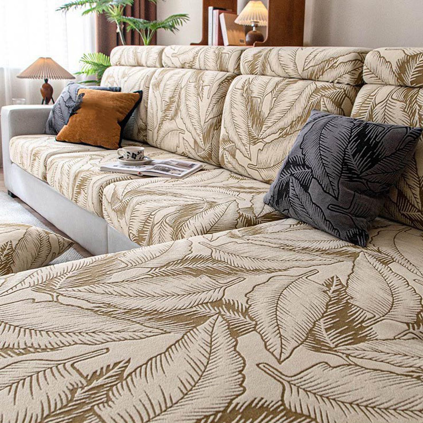 Couvre canape elastique pour coussin individuel housse de canape en forme de L