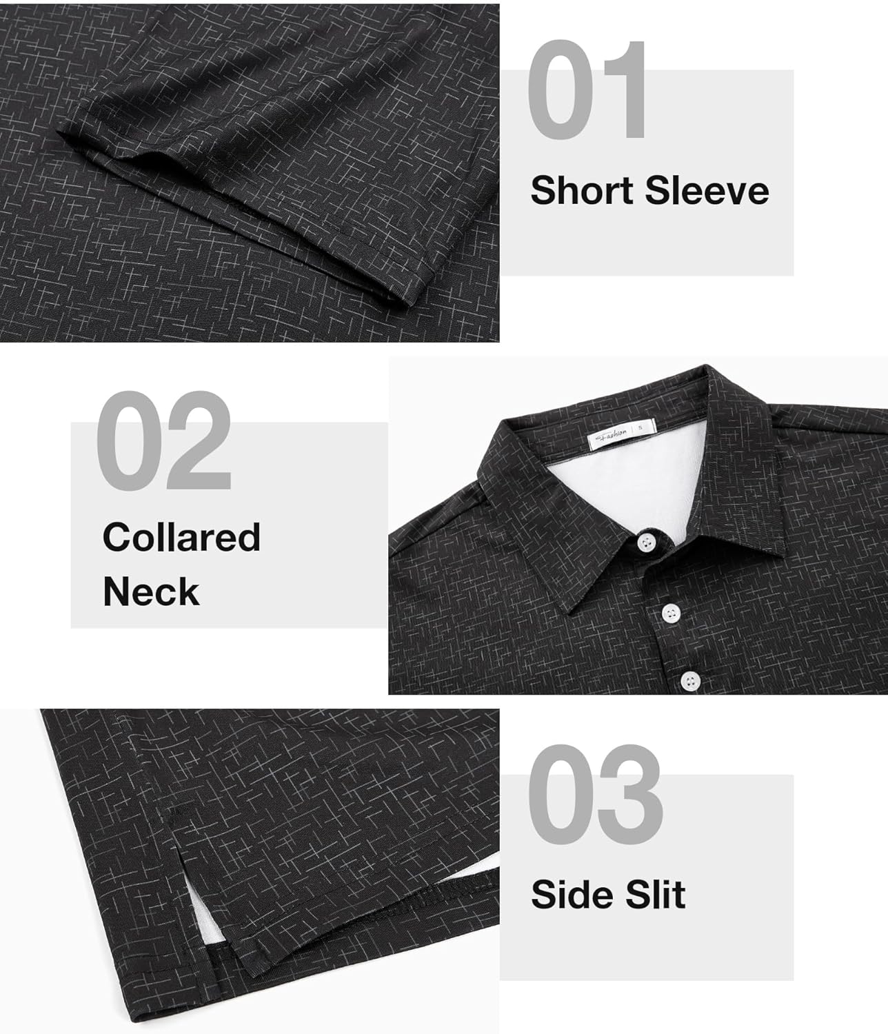 ELETOP Men's Golf Polo Shirts Short Sleeve Moisture Wicking Hawaiian Tropical Polos Performance Golf Shirts for Men Dry Fit - Image 6