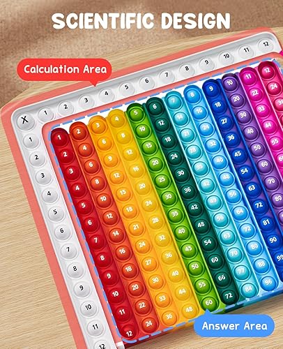 Miniatura 3 de Tarjetas flash de matemáticas + tabla Pop Fidget, juegos de matemáticas para niños de 4 a 8 años, suma, resta, división, tarjetas flash de