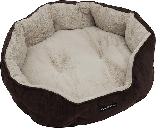 LOPEDOCAS Camas XL para perros extra grandes, cama redonda lavable para perros, relleno de algodón PP grueso, parte inferior antideslizante, perrera