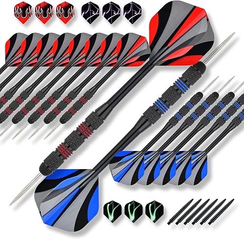 Miniatura 5 de Juego de dardos con punta de acero, 0.63 oz, 15 barriles de PC