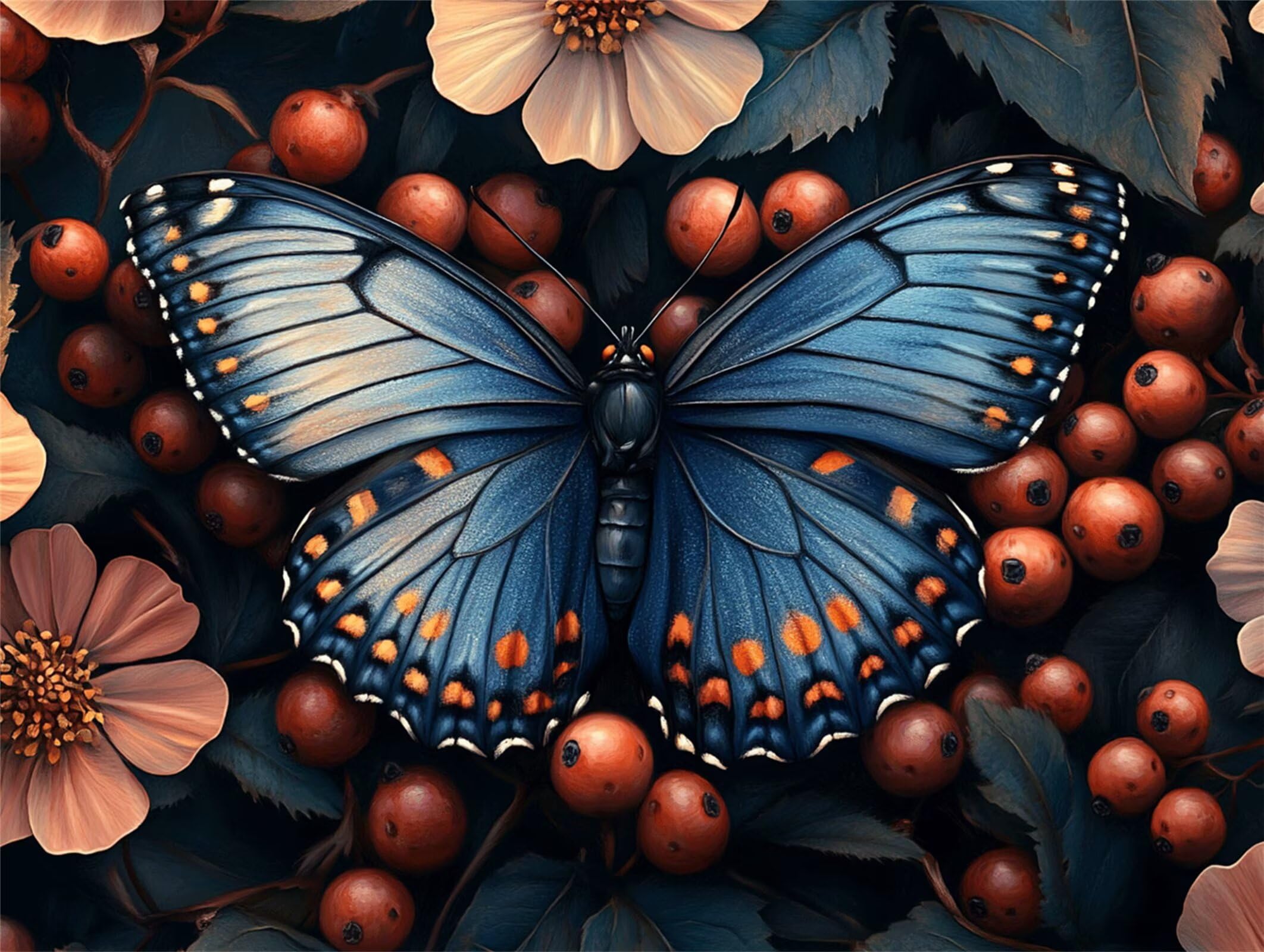 Puzzles 3000 Piezas, Puzzle Madera Mariposas Planta, n-251
