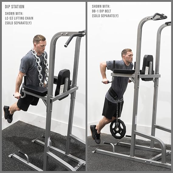 Valor Fitness Power Tower Pull Up Bar & Dip Station for Home Gym Strength