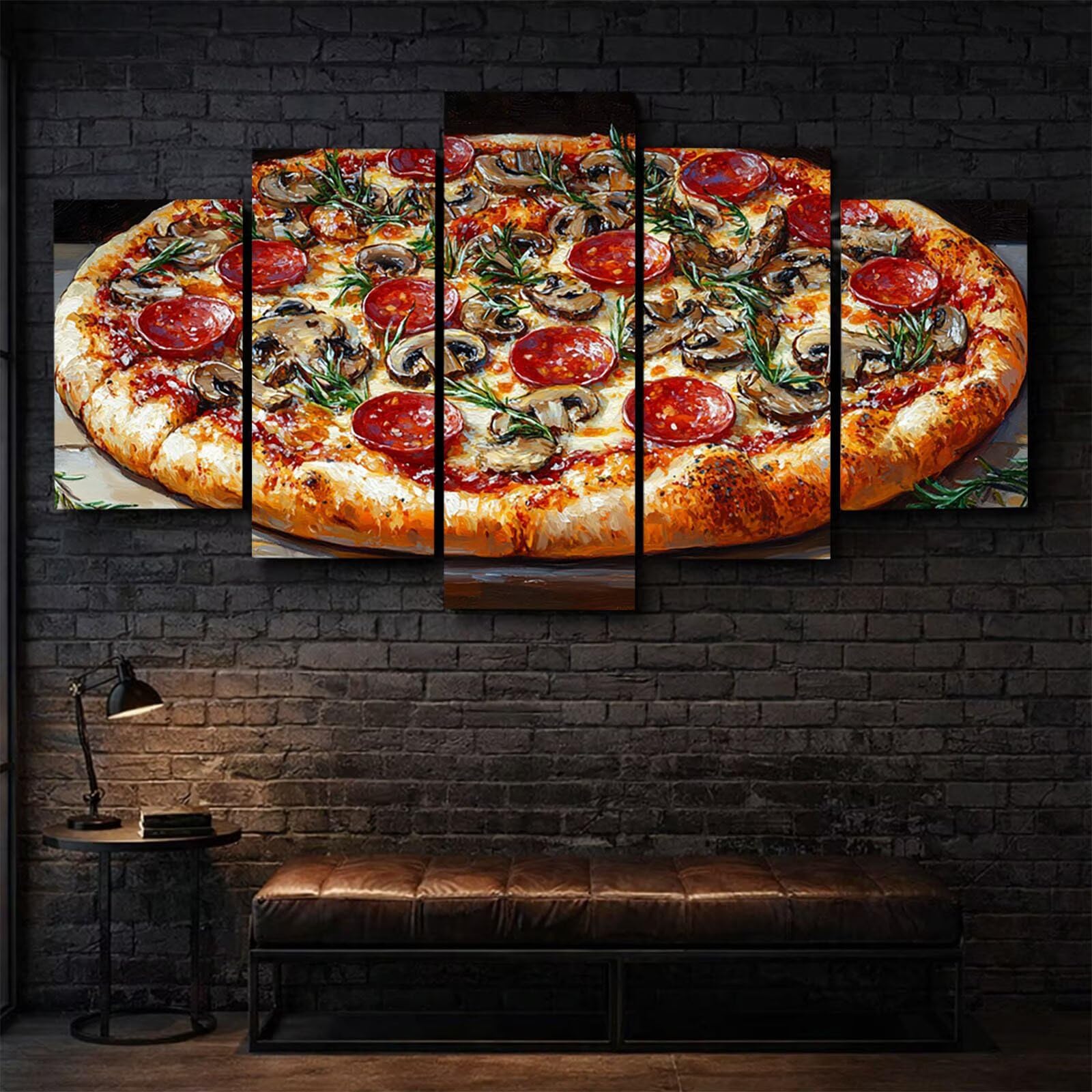 Świecące malowanie po numerach dla dorosłych Pizza 5 Pack Trzy Rozmiary
