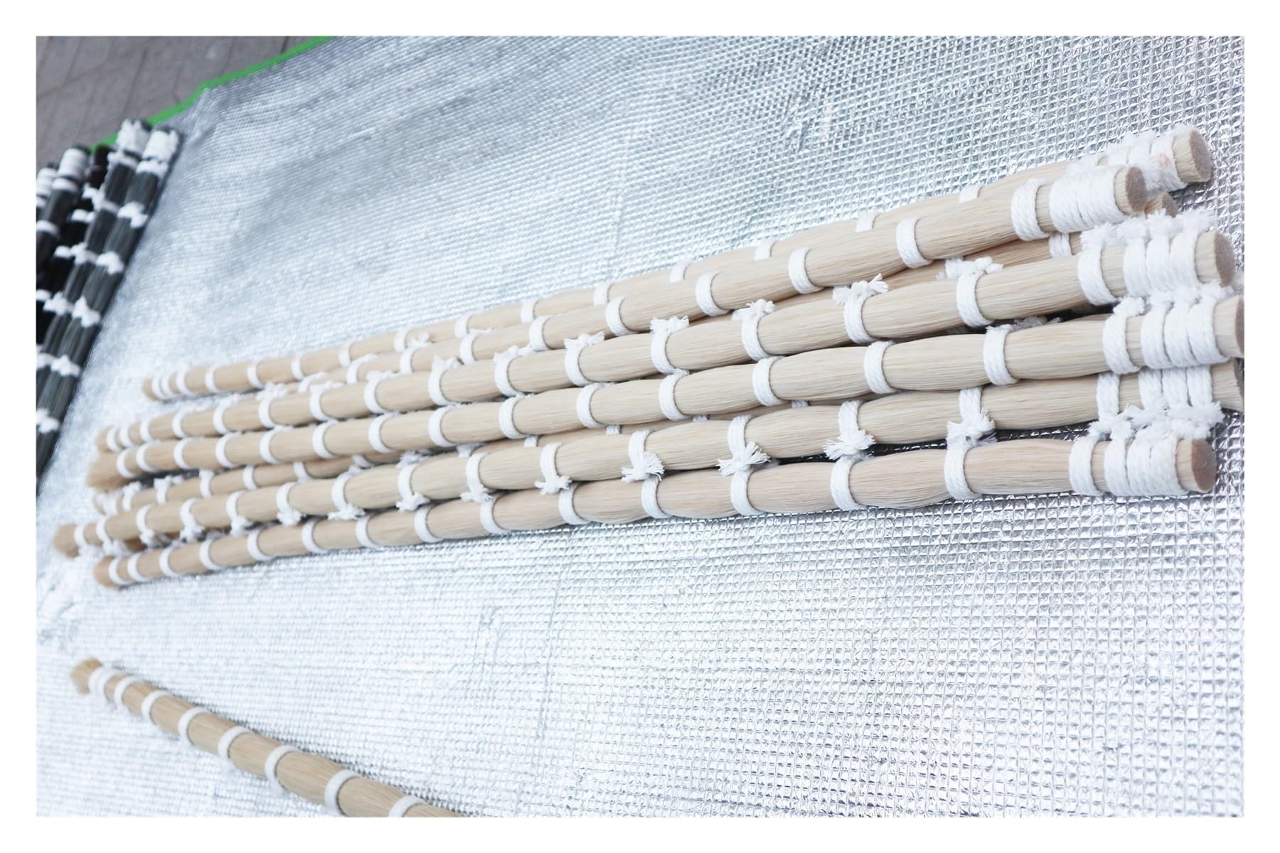 250g violonchelo blanco arco de violín pelo de caballo, cola de caballo DIY extendida 80-94cm, pelo de cola de caballo arco de Viola(86-88cm)