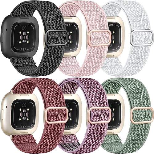 Miniatura 1 de Ouwegaga Compatible con correas Fitbit Sense 2, correas Fitbit Sense, bandas Fitbit Versa 3, bandas para mujeres y hombres, Fitbit Versa 4, correa