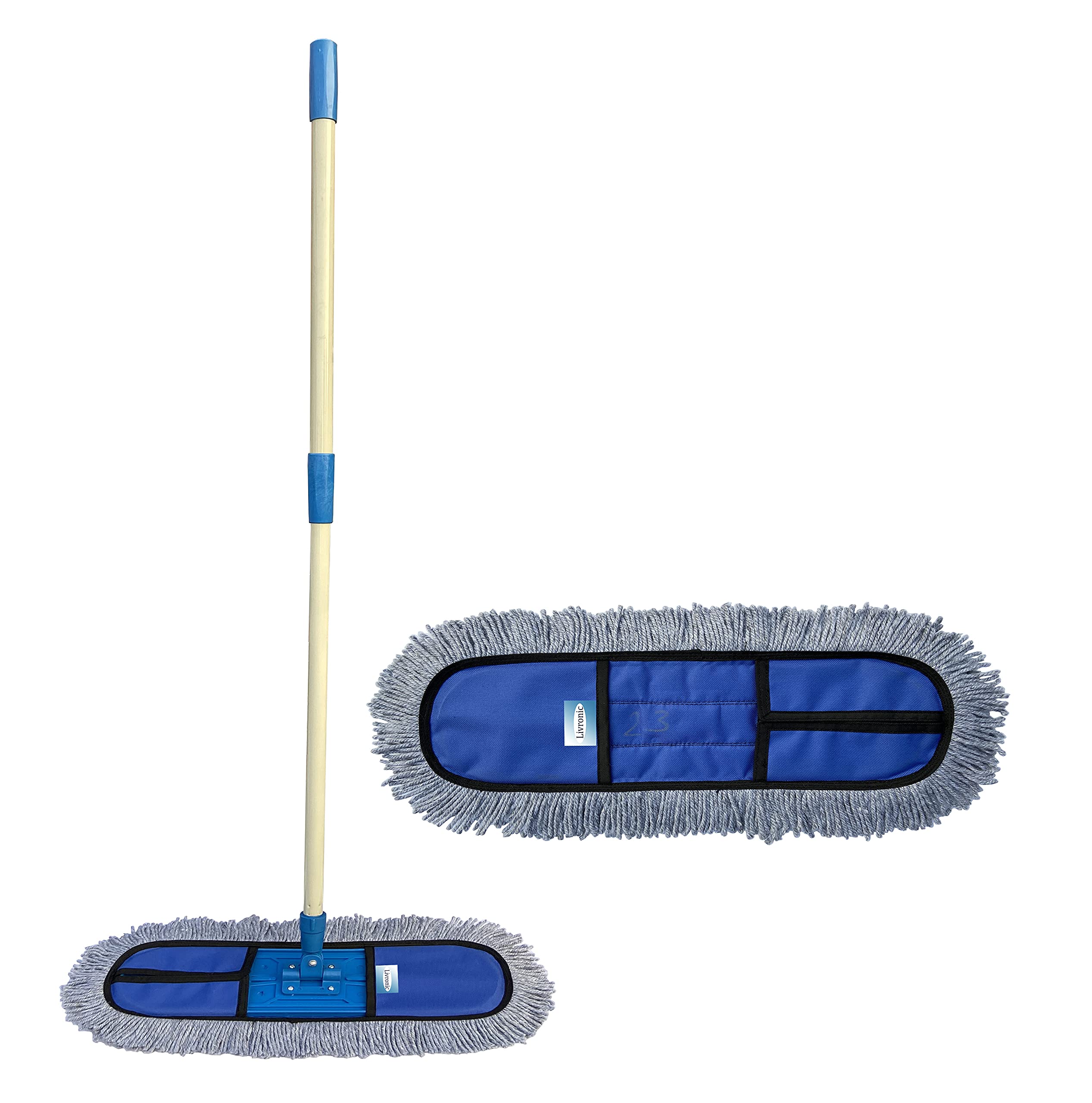 See full amazon price history chart for Livronic® Wet and Dry Cotton Floor Mop with 5 Feet Long Handle with 360 Degree Movement with 1 Extra Cotton Pad Refill (Head 24-Inch Large) Blue Colour (Set of 1 with 1 Extra Refill ) Livronic® Wet and Dry Cotton Floor Mop with 5 Feet Long Handle with 360 Degree Movement with 1 Extra Cotton Pad Refill (Head 24-Inch Large) Blue Colour (Set of 1 with 1 Extra Refill ) (B095PNS6LC) Amazon Price History, Amazon Price Tracker