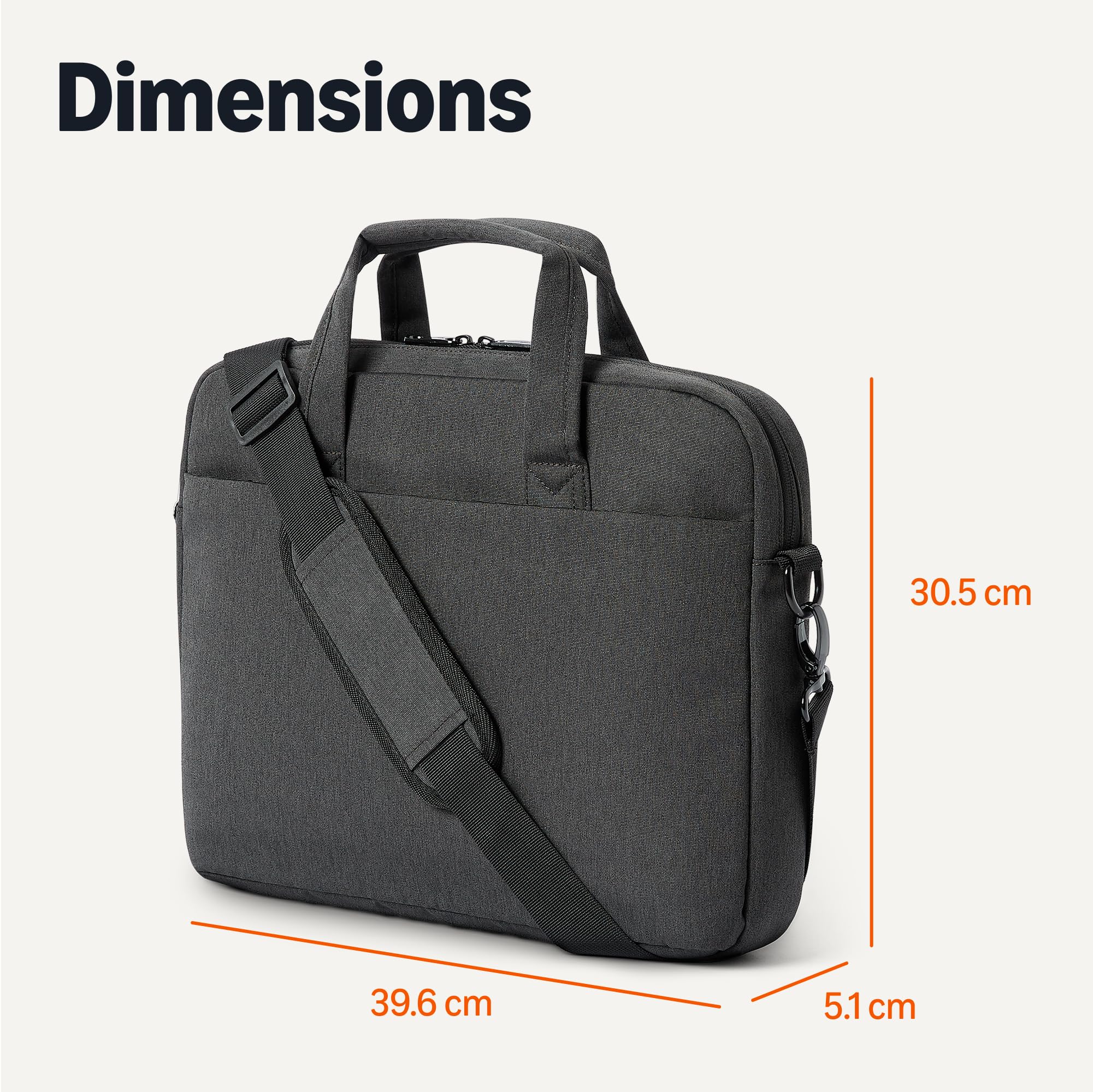 Amazon Basics Sacoche ordinateur portable 15.6 po (39,6 cm) noire