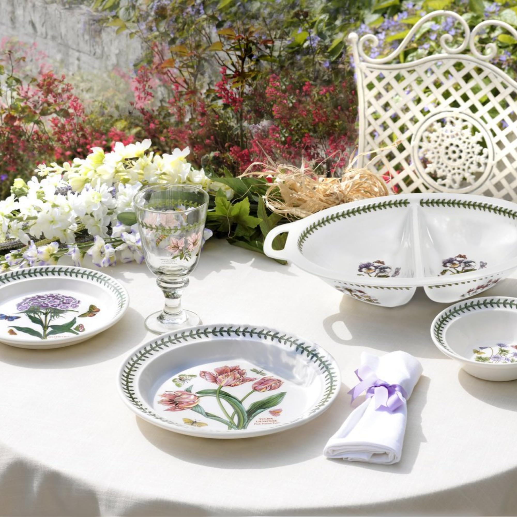 Portmeirion BG45300 Botanic Garden - Set di 6 mini ciotole in ceramica, 12,7 cm, colore: Bianco