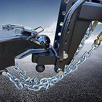 Vista 6 de Cadena de seguridad para remolque de barco de acero grado 30 de 1/4" X 27" con ganchos de resorte de 5000 lbs, 2 piezas (1/4" X 27")