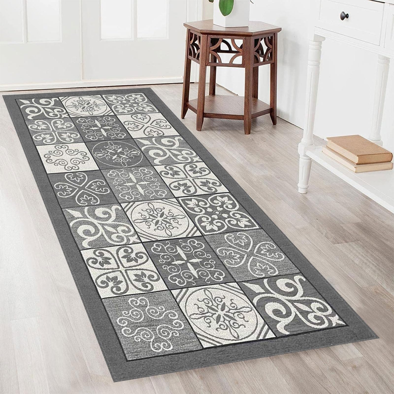 Alfombra cocina lavable 50 x 200 cm antideslizante para pasillo moderno antimanchas