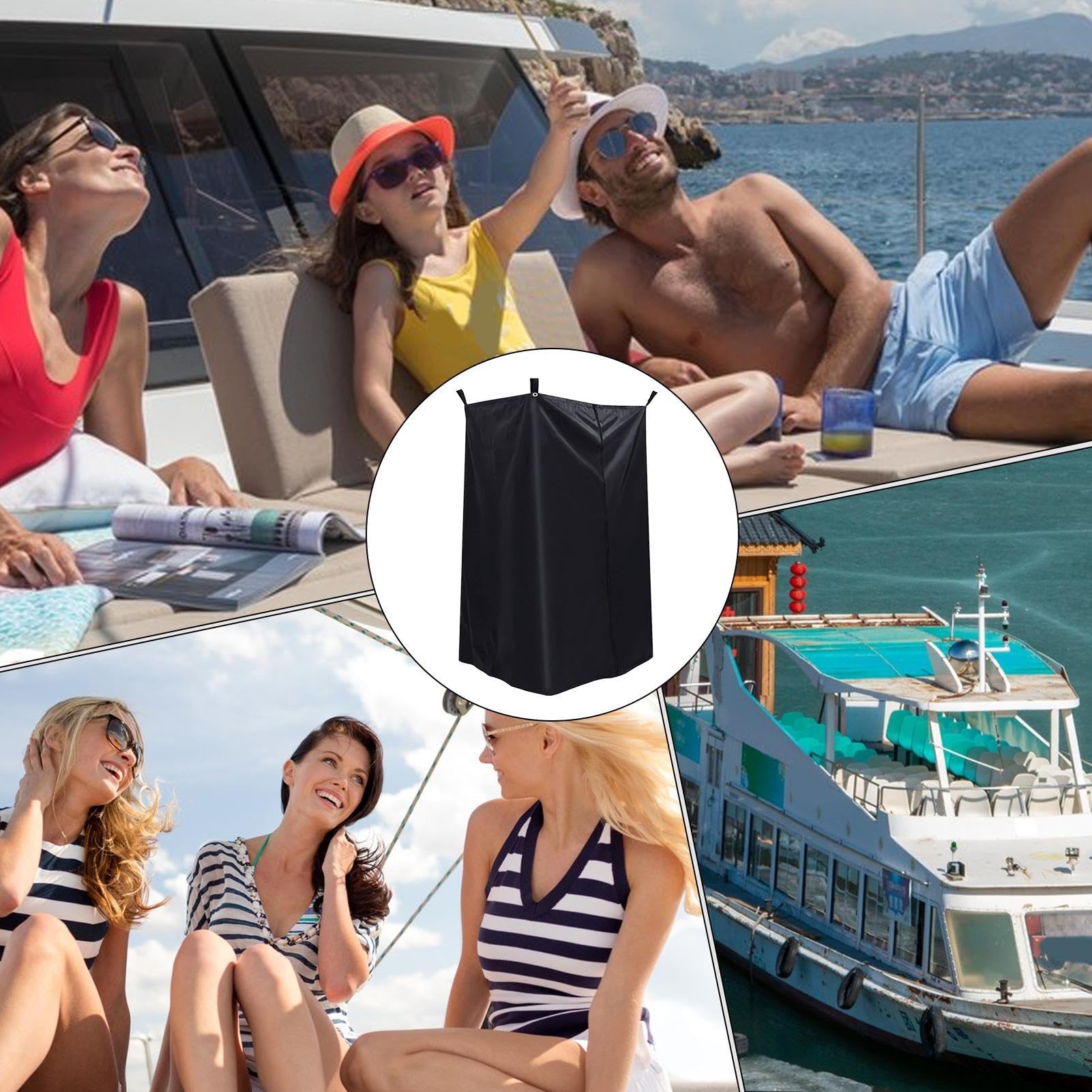 Tienda de campaña portátil impermeable para vestuario, cabina de vestidor plegable con bolsa de transporte