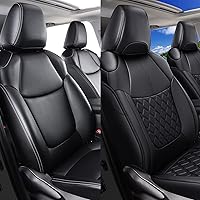 Vista 7 de Huidasource Juego completo de fundas de asiento de automóvil RAV4 de ajuste personalizado, cojines de asiento delantero y trasero impermeables