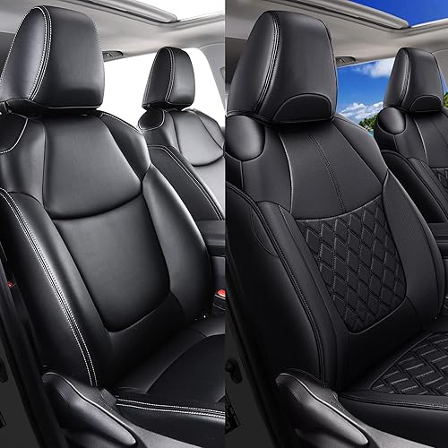 Miniatura 7 de Huidasource Juego completo de fundas de asiento de automóvil RAV4 de ajuste personalizado, cojines de asiento delantero y trasero impermeables para