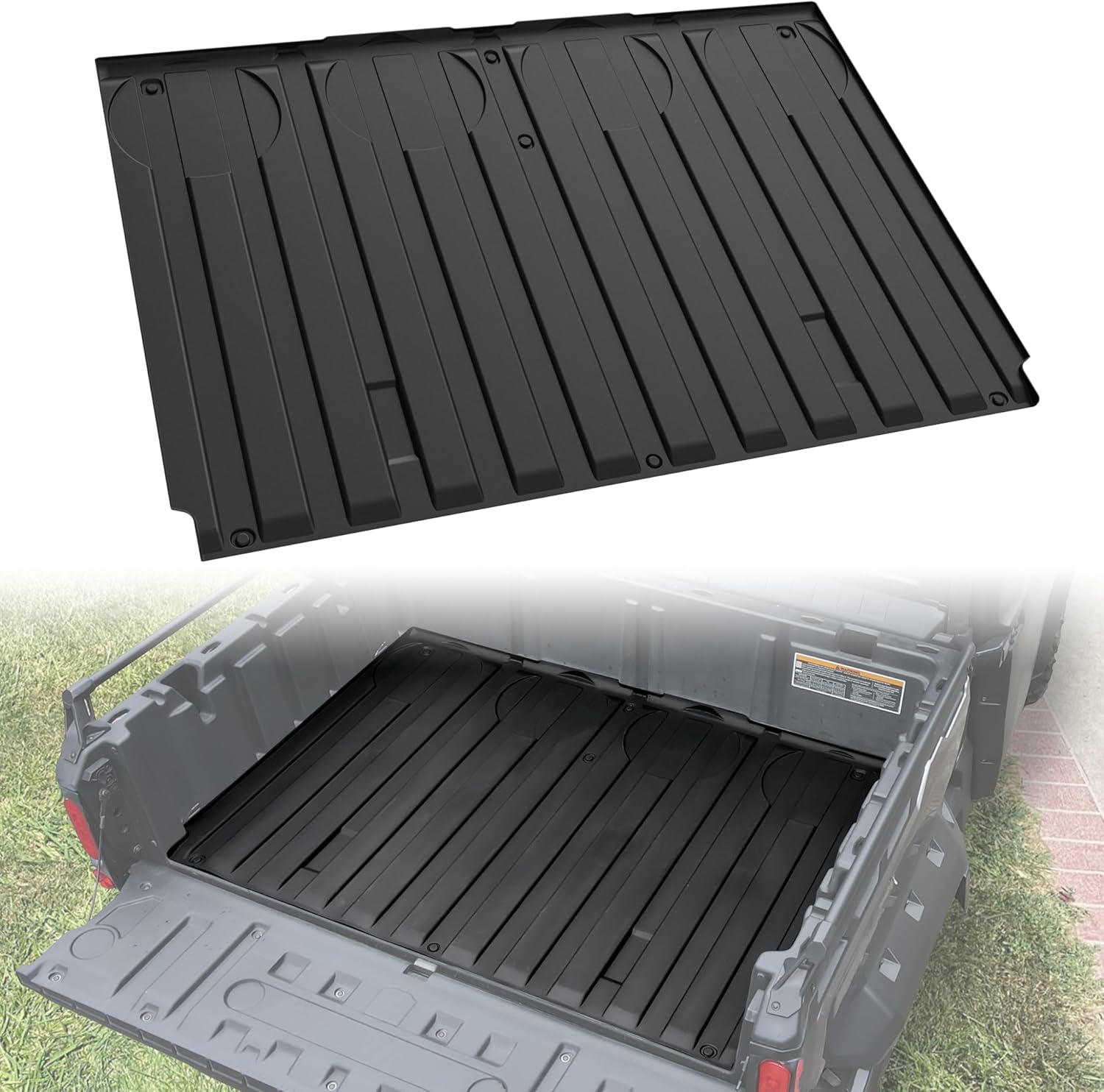 TEP Cargo Bed Mat Liner for Defender 16-25, Rubber Rear Cargo Bed Mat Full Bed Floor Mats All Weather Protector Slush Liner for Can-Am Defender HD5 / HD8 / HD10 / MAX 2016-2025 Accessories