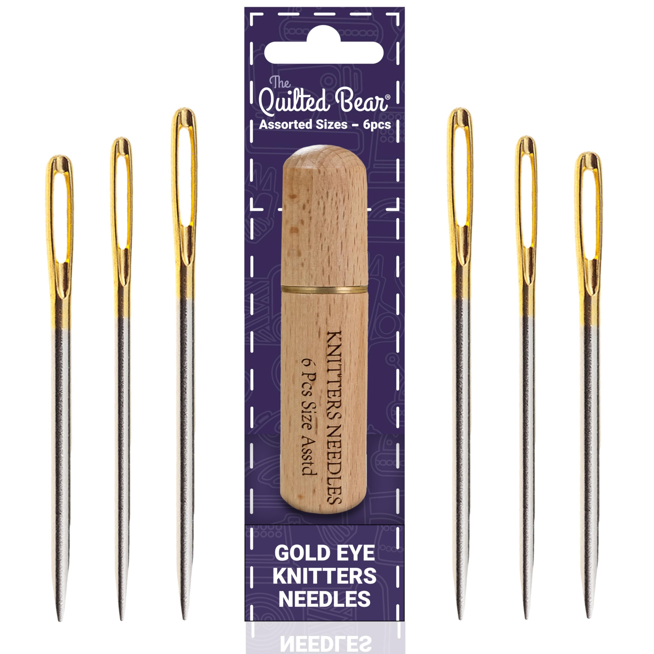 The Quilted Bear Gold Eye Knitters Sewing Needles