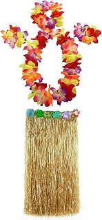 1 Set 80cm Adult Party Hawaii Dress Hula Grass Skirt for Luau Party Decorations