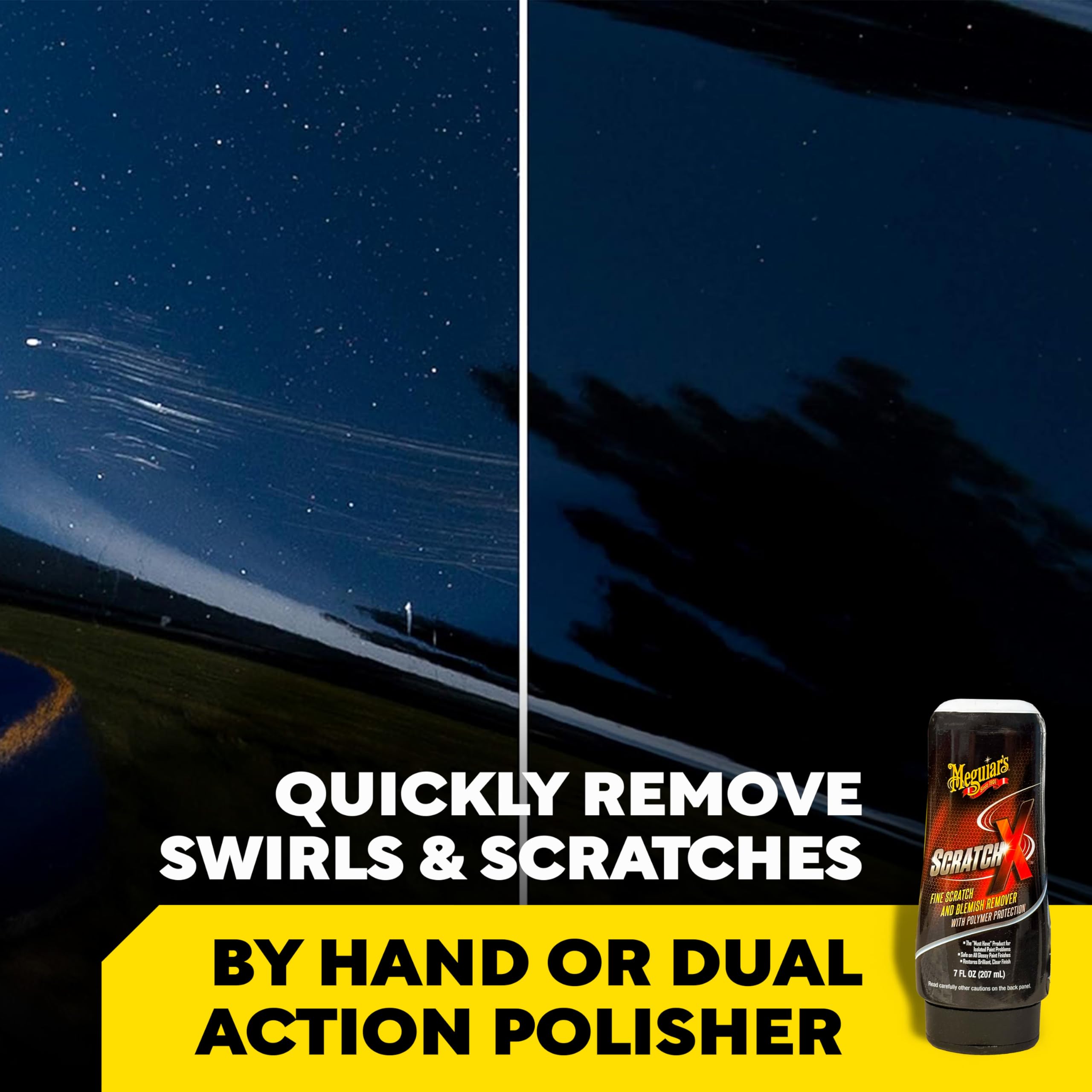 Meguiar's G10307EU Scratch X 2.0-207ml, Éliminateur de Rayures pour Voitures - pour Supprimer Les Éraflures sur la Peinture, Application à la Main ou avec Le Système Double Action