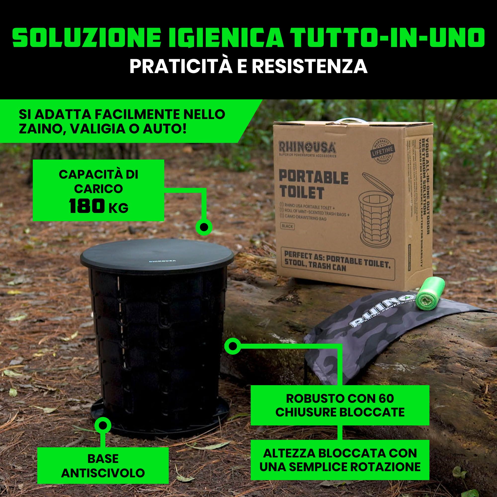Rhino USA Sacchetti extra per WC e WC portatili