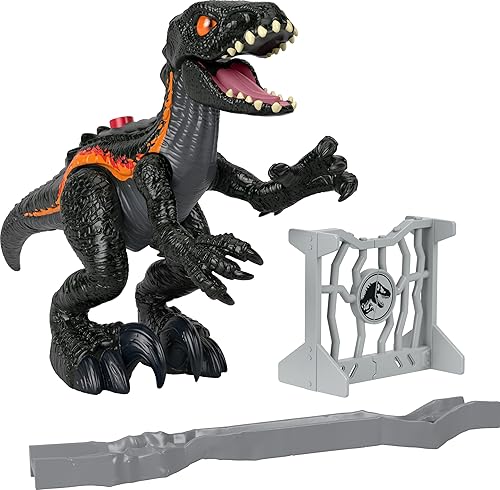 Fisher-Price Imaginext Jurassic World - Juguete de dinosaurio con acción rascadora y accesorios para juegos de simulación para niños a partir de 3