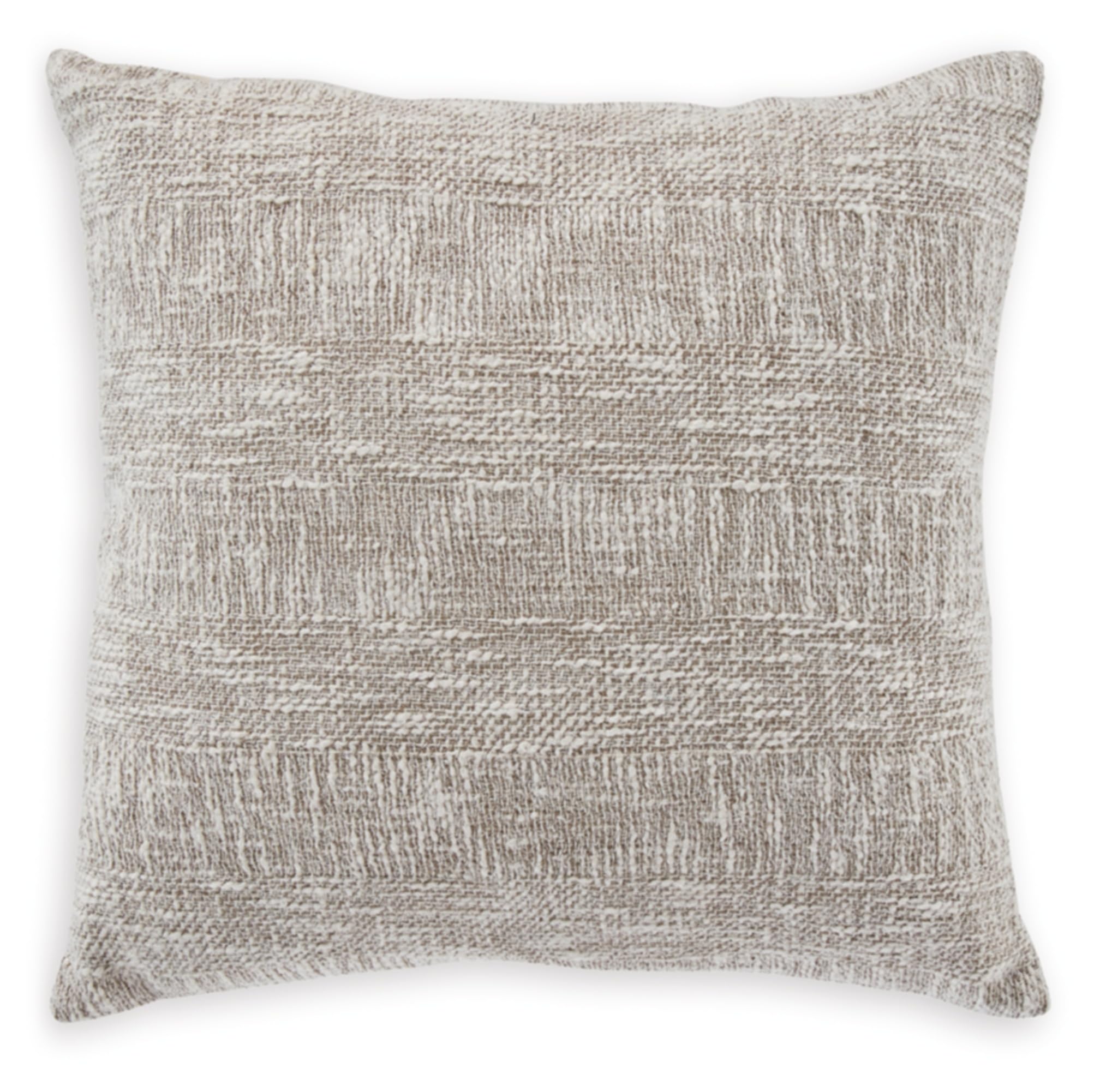 Signature Design by Ashley Carddon Casual 20x20 Inches Striped Throw Pillow with Zipper Closure, White & Light Brown