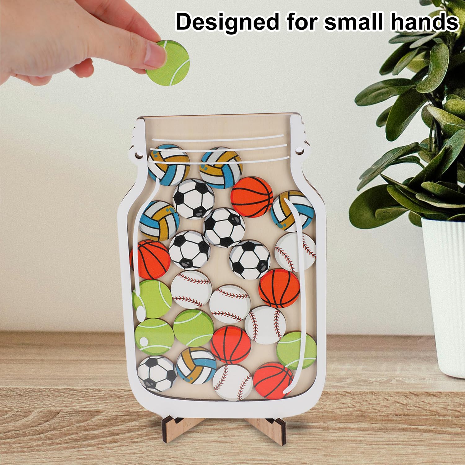 Magnetic Reward Jar for Kids Sport Ball Design Reward Jar Classroom Incentive System Good Behavior & Potty Training Behavior Chart Tool for Boys & Girls - Image 3