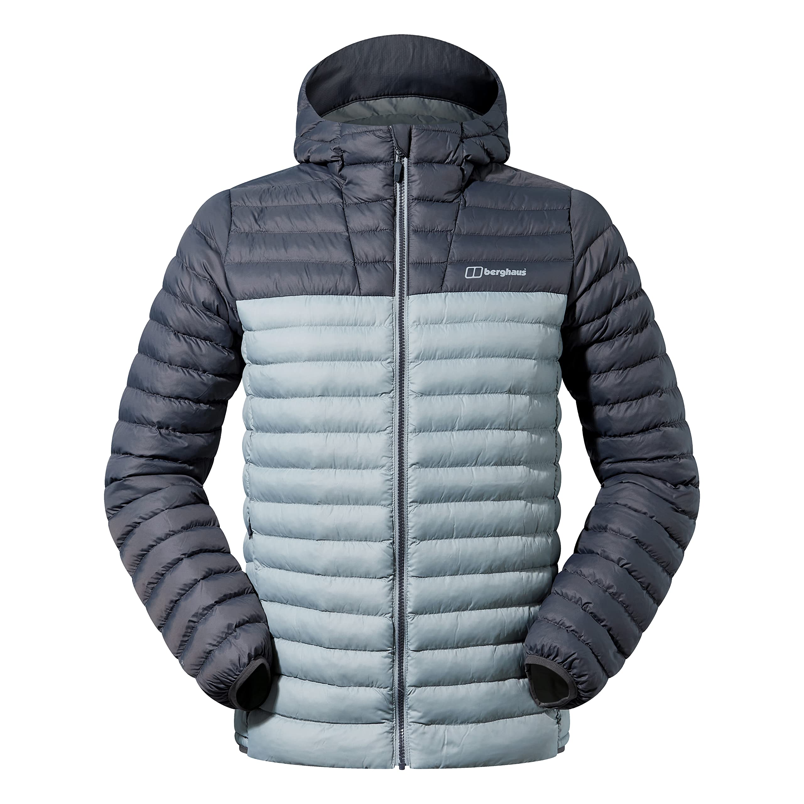 Berghaus Men's Vaskye Synthetic Insulated Jacket | Extra Warm | Durable Coat | Puffer Jacket | Lightweight Design Insulated Jacket, Monument/Grey Pinstripe, XS