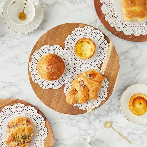 Miniatura 2 de Blonda de papel camino de mesa forro para cajas de pastel Blanco